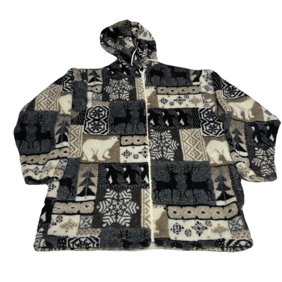 Other - Vtg Northern Style Jacket Mens S Fleece Full Zip Hoodie USA Made Gorpcore